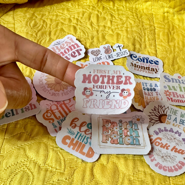 10 Christian Glossy Vinyl Stickers| Office Stickers| Journal Stickers| Laptop Stickers