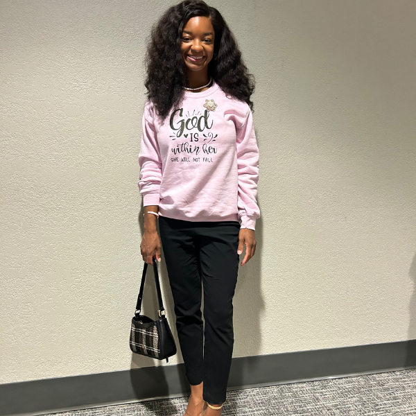 Psalm 46:5 God Is Within Her Pink Sweatshirt| Girls Sweatshirts| God Sweatshirts