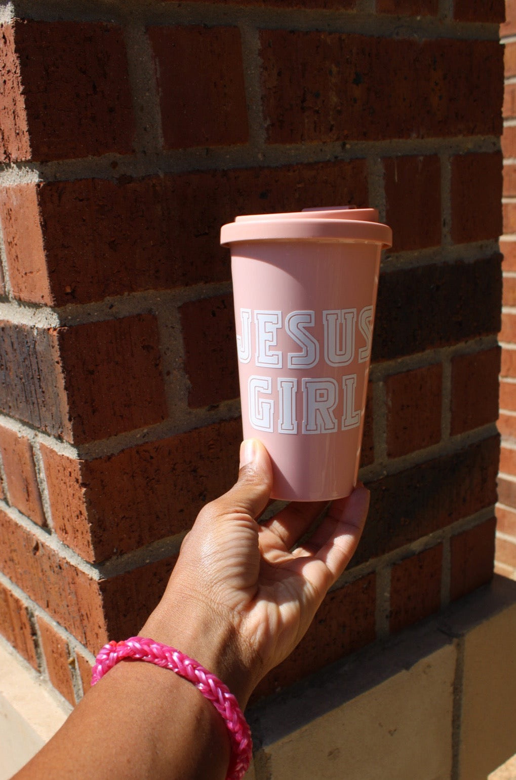 Pink Jesus Girl Coffee Tumbler|DIY Faith Tumblers