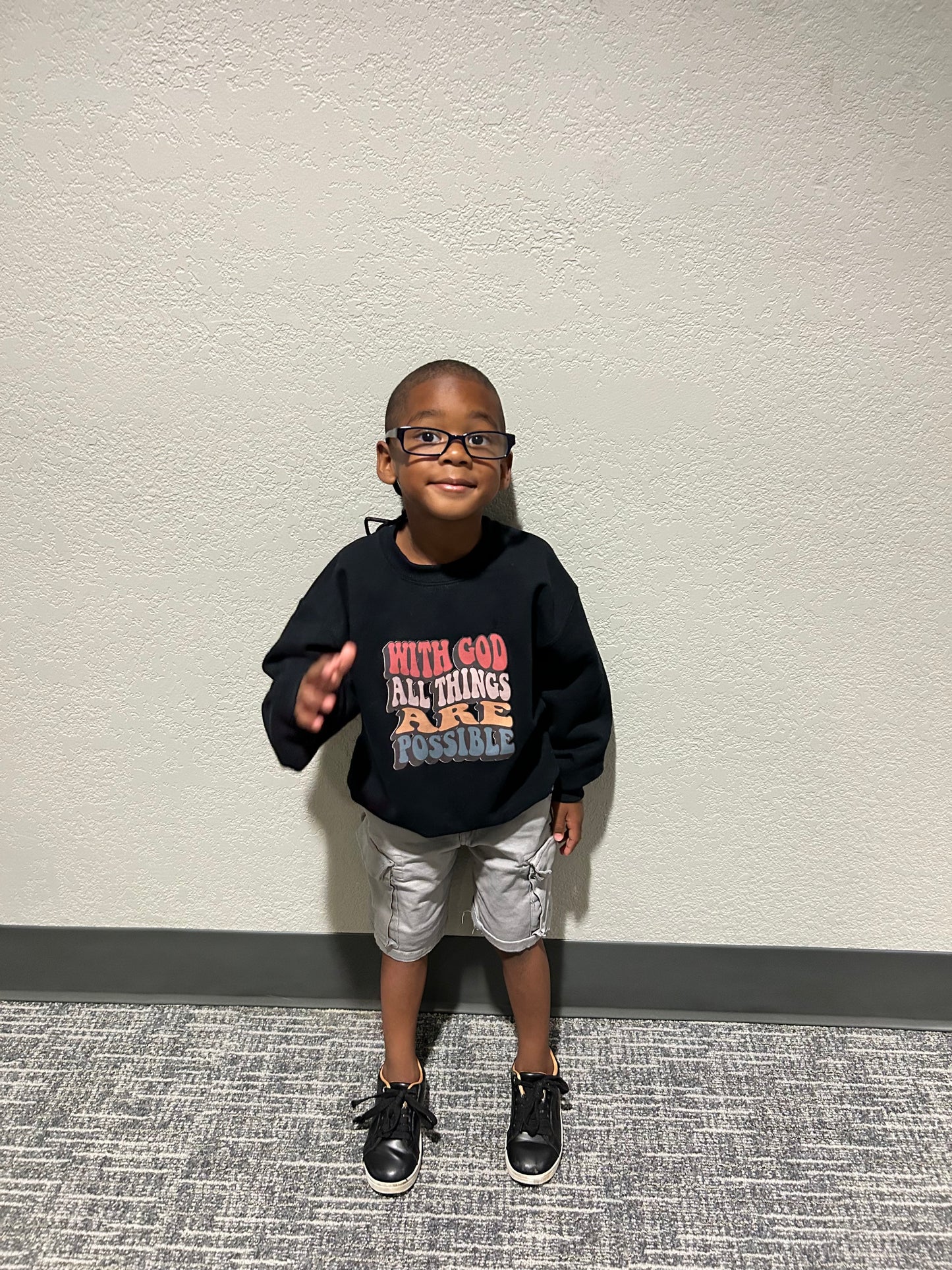 "All Things Are Possible Kids WIth God" Sweatshirt| Boys Sweatshirts|