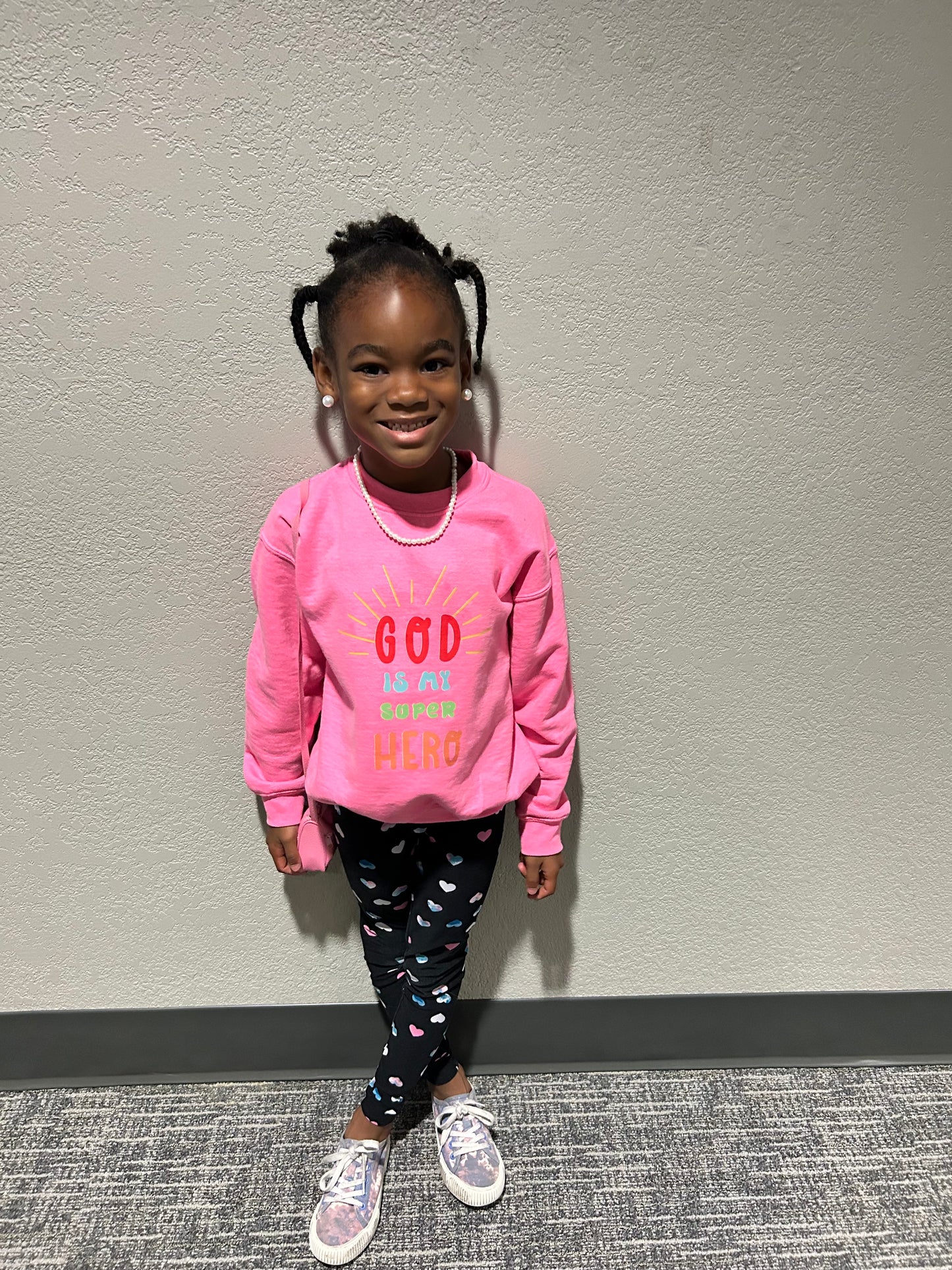 God Is My Super Hero" Sweatshirt| Girls Sweatshirt