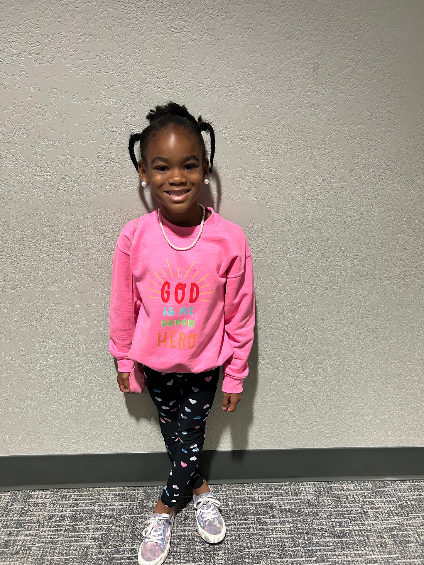 God Is My Super Hero" Sweatshirt| Girls Sweatshirt
