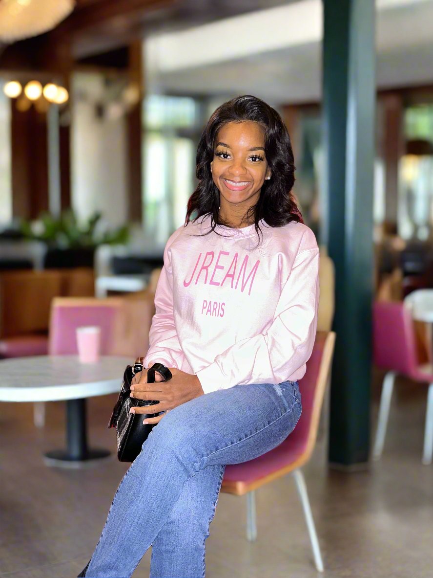 Pink Signature "Jream Paris" Sweatshirt| Pink Sweatshirts