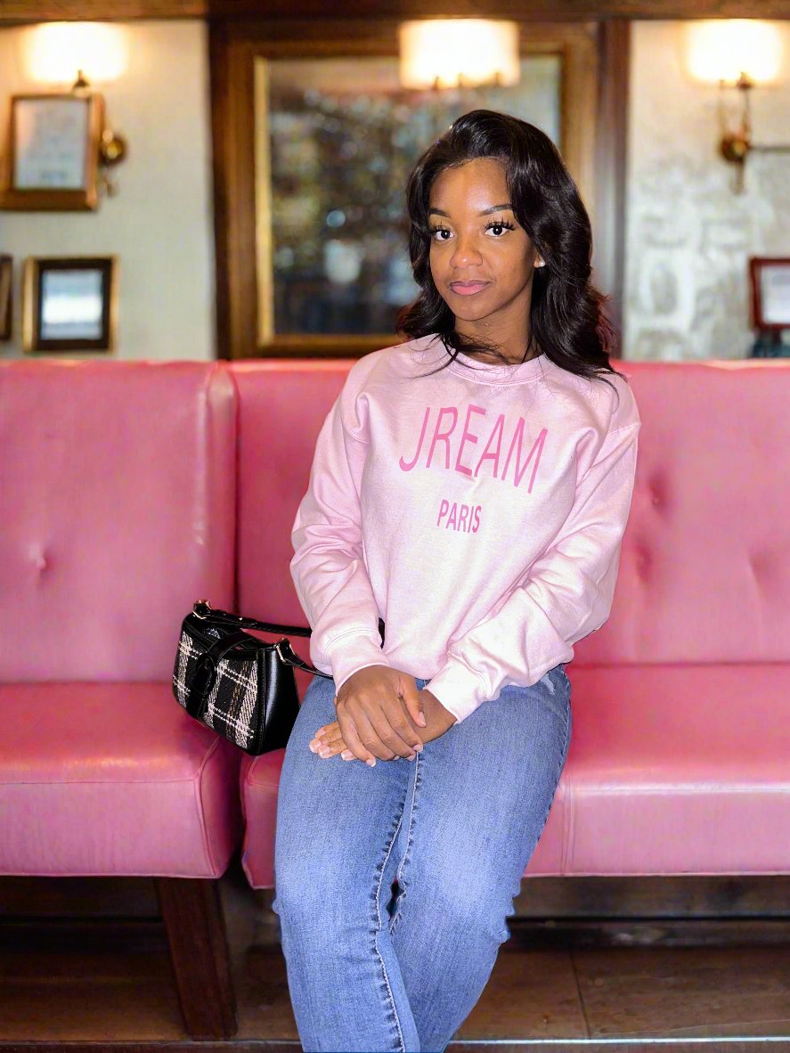 Pink Signature "Jream Paris" Sweatshirt| Pink Sweatshirts