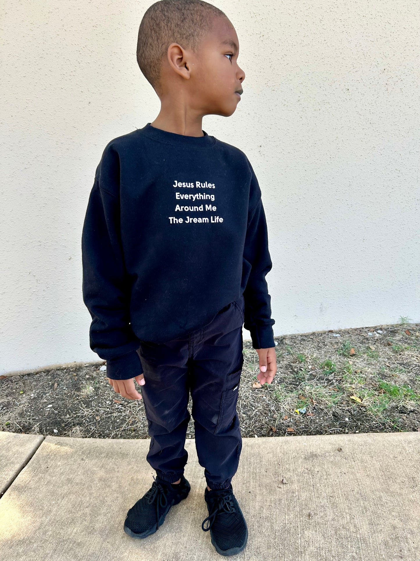 Jesus Rules Everything Around Me Signature Sweatshirt| Boys T-shirt