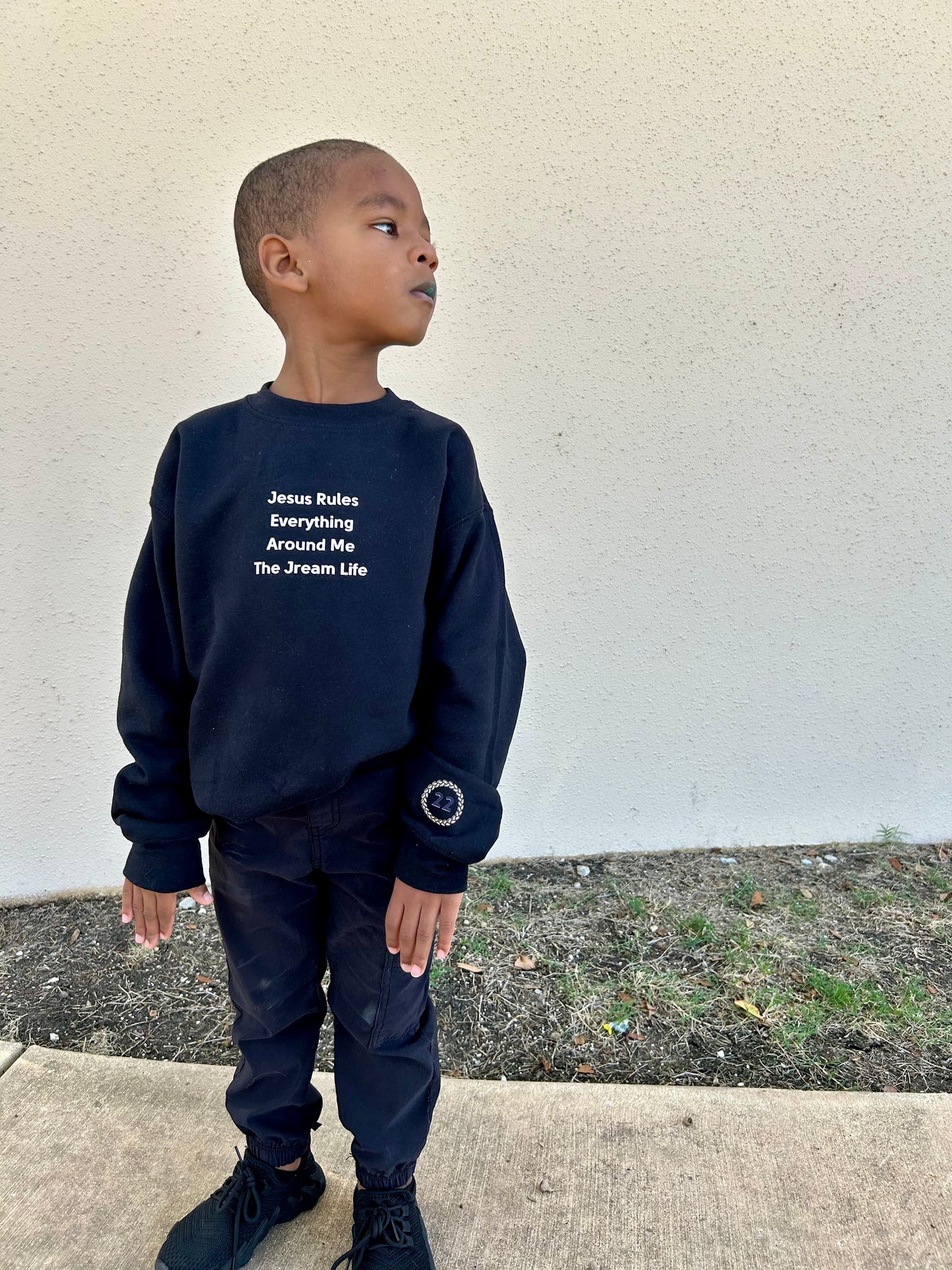 Jesus Rules Everything Around Me Signature Sweatshirt| Boys T-shirt