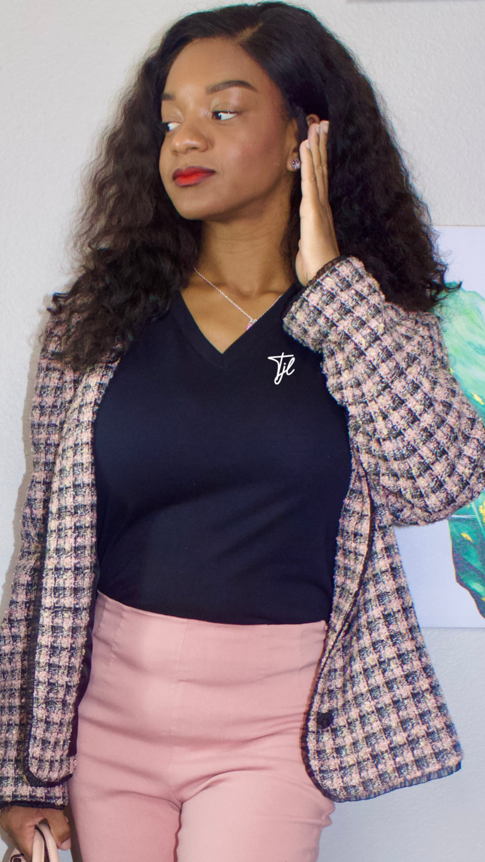 "The Jream Life" Cursive Signature Vneck Womens Shirt