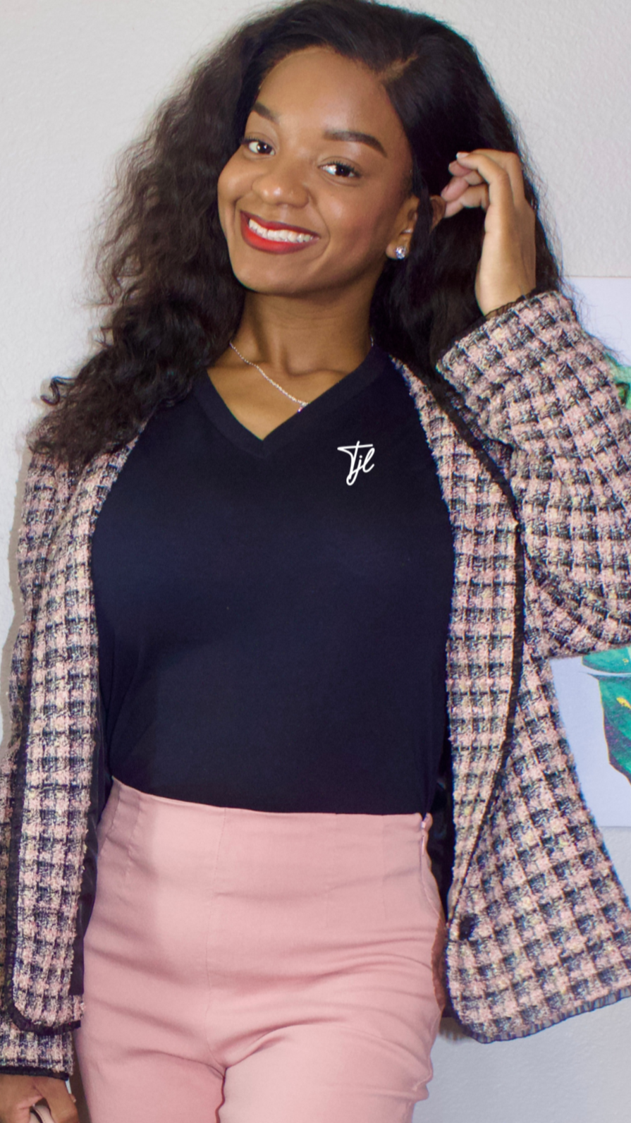 "The Jream Life" Cursive Signature Vneck Womens Shirt