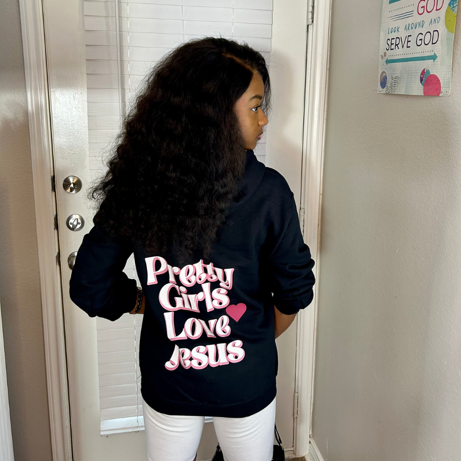 Pretty Girls Love Jesus|Saved By Grace Hoodie| Christian Hoodies| Girly Hoodies