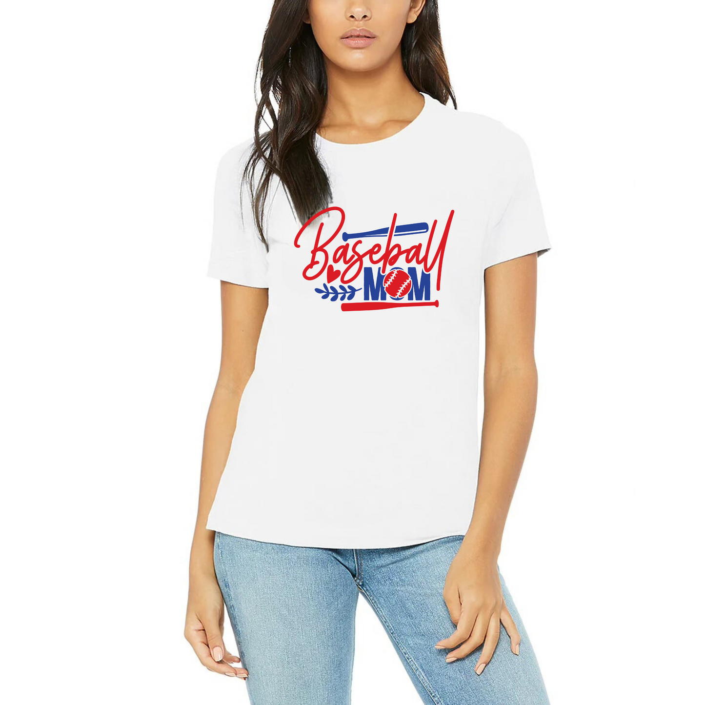 "Diamond Chic Baseball Mom Tee"| Mom Shirt