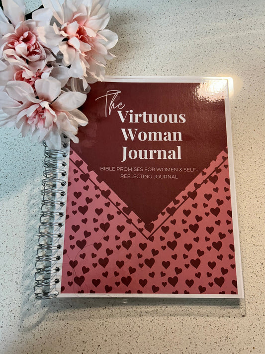 The Virtuous Woman Journal|Proverbs 31 Journal| Valentine Theme | Self-Reflection Journal| Bible Study Journal