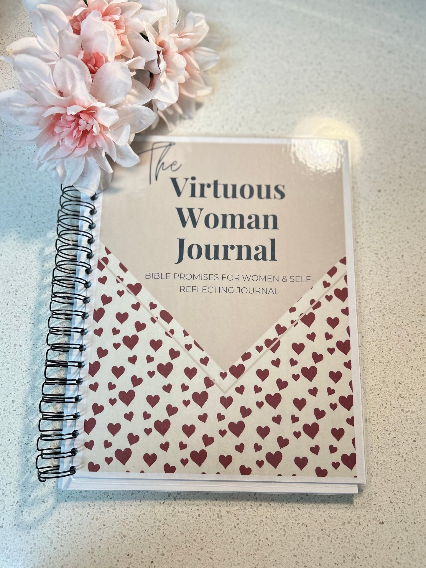 The Virtuous Woman Journal|Proverbs 31 Journal| Valentine Theme | Self-Reflection Journal| Bible Study Journal