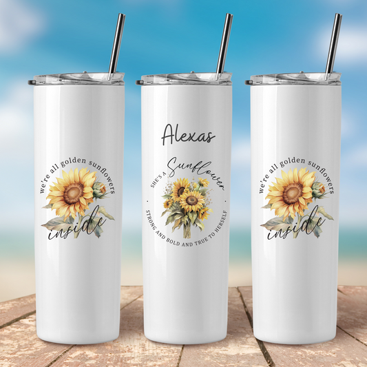 Yellow Sunflower Spring Tumbler: Embrace the Spring