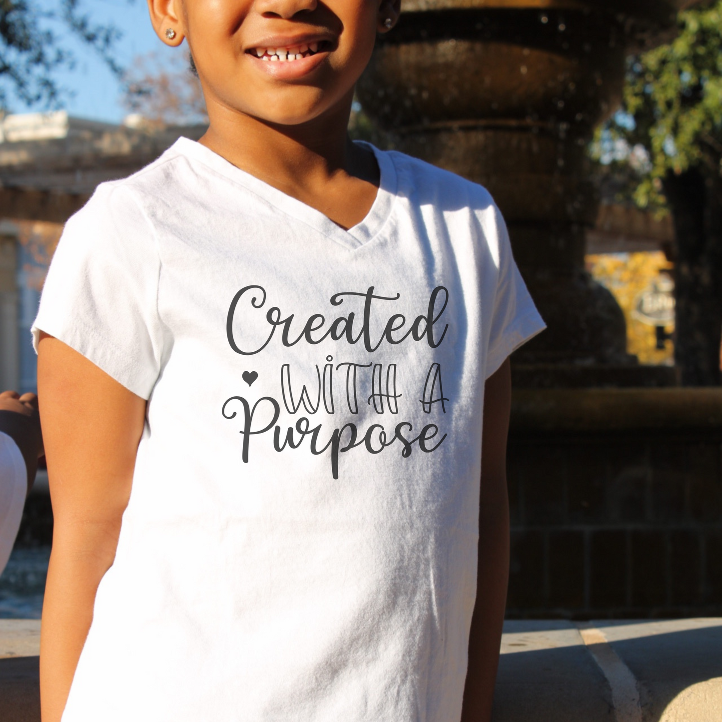 "Created with a Purpose" Little Girls T-shirt